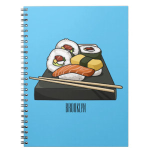 Sushi-Cartoon-Abbildung Notizblock