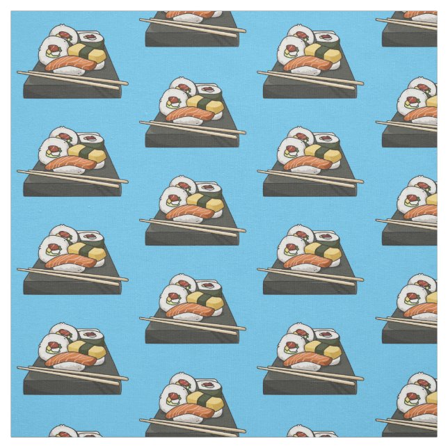 Sushi-Cartoon-Abbildung Stoff (Muster)