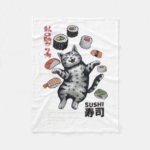 Sushi Cat Harajuku Tokyo Japan Cat Caf Fleecedecke