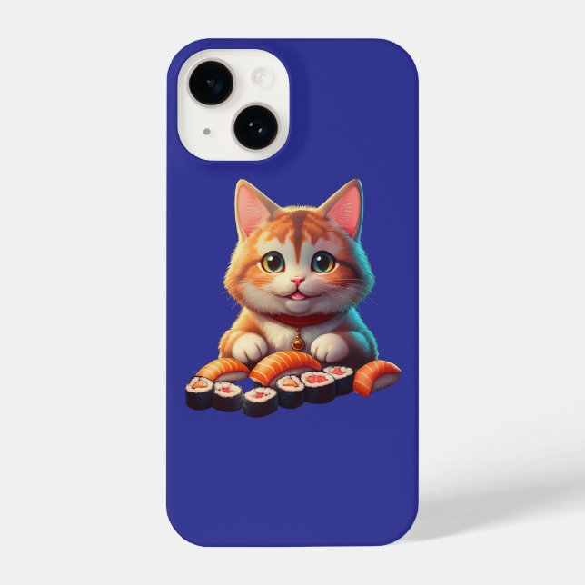 Sushi Cat iPhone 14 Fall iPhone 14 Hülle (Rückseite)