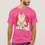 Sushi Cat Japanese Cherry Blossom Persian Cat Vint T-Shirt<br><div class="desc">Sushi Cat Japanese Cherry Blossom Persian Cat Vintage .</div>