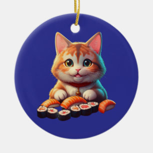 Sushi Cat Keramik Ornament