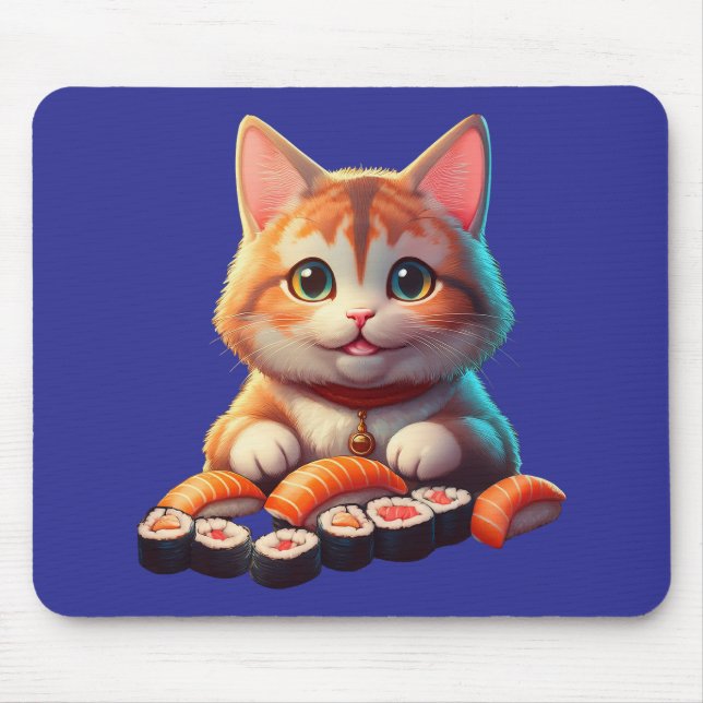 Sushi Cat Mousepad (Vorne)