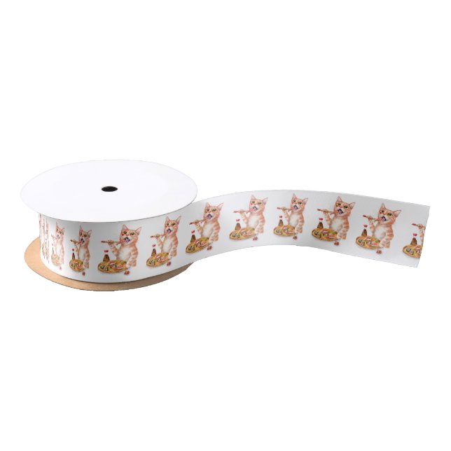 Sushi Cat Satinband (Spule)