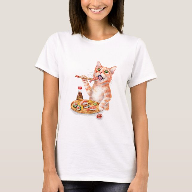 Sushi Cat T-Shirt (Vorderseite)