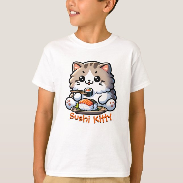 Sushi Cat T-Shirt (Vorderseite)