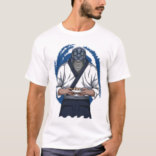 Sushi-Chef Yuanti Modern Weiß Kunst Bunt T-Shirt