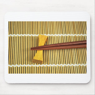 Sushi Chopsticks Sensei Masters Wood Bamboo Mousepad