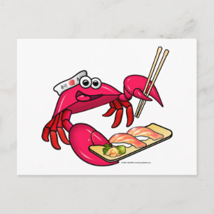 Sushi Crab Postkarte