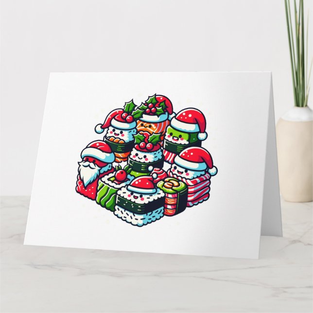 Sushi Delight - Festliche Weihnachtsgeschichte Karte (Vorderseite)