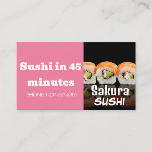 Sushi Delivery Discount Sale Angebot Visitenkarte