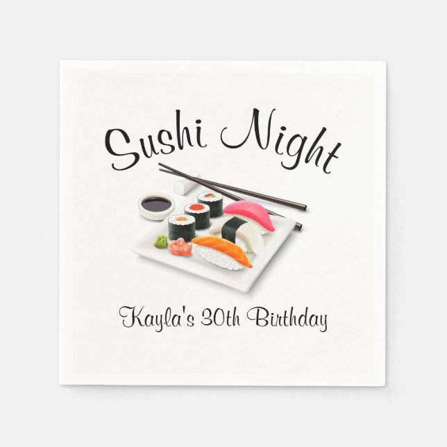 Sushi Dinner Party Serviette (Vorderseite)