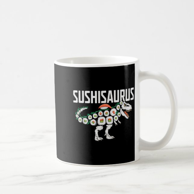 Sushi Dinosaur T-rex Japanese Food Funny Sushi Rol Kaffeetasse (Rechts)