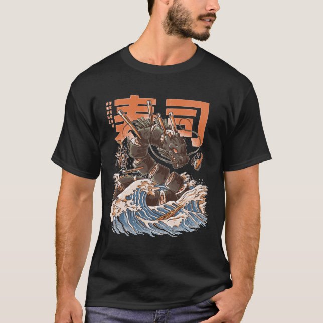 Sushi-Drache T-Shirt (Vorderseite)