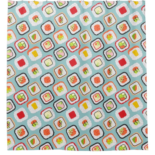 Sushi Duschvorhang (Vorderseite)