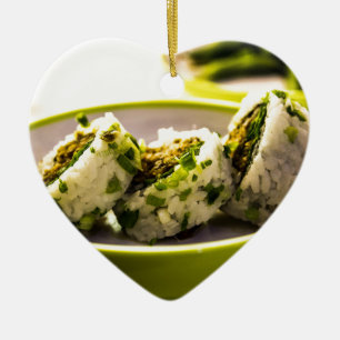 Sushi essen japanisches Asia Food Rice Leckeres Mi Keramik Ornament