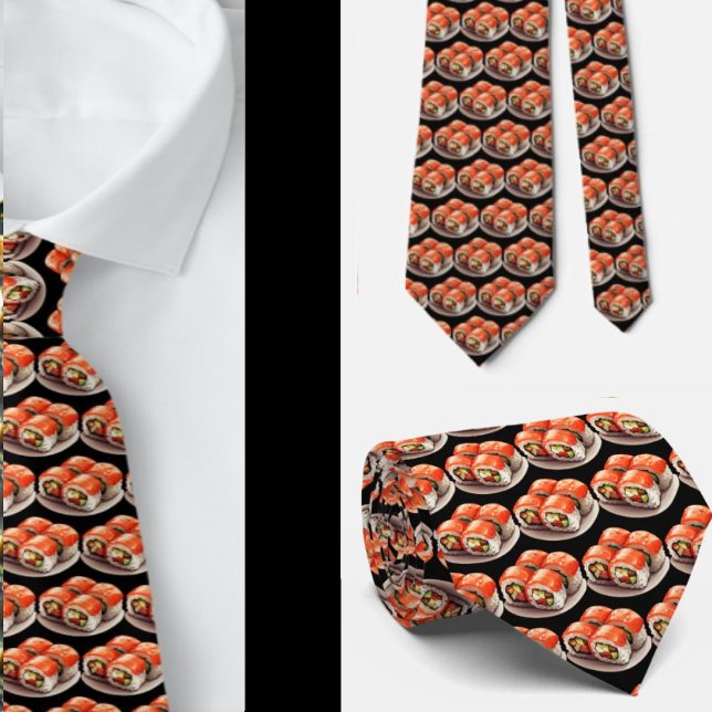 Sushi Fan Restaurant Koch Japanischer Food Necktie Krawatte (Von Creator hochgeladen)