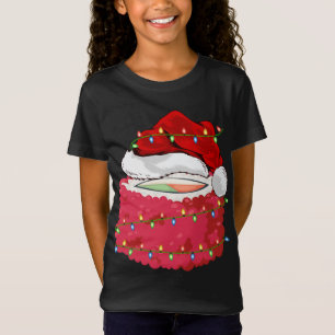 Sushi Fast Food Lover Xmas Weihnachtsmannmütze Sus T-Shirt