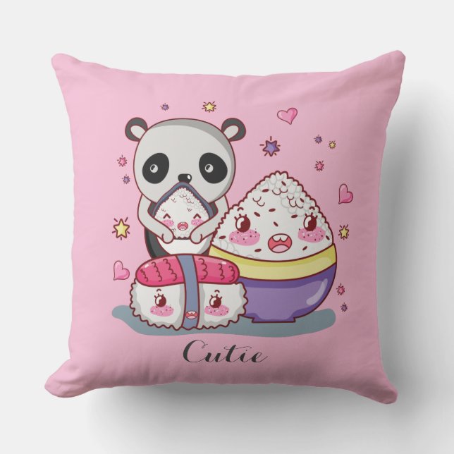 Sushi Finds Rolls Kawaii Sushi Kissen (Vorderseite)