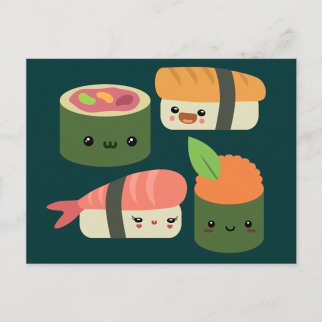 Sushi Friends Postkarte (Vorderseite)