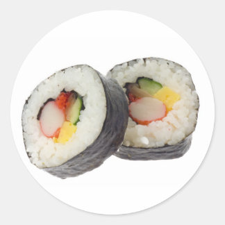 Sushi - Futomaki Runder Aufkleber