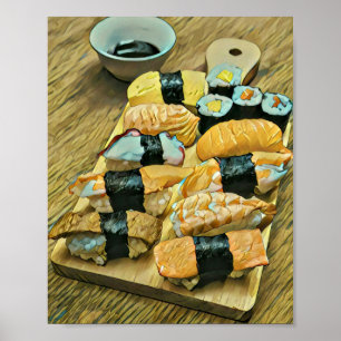 Sushi-Geschenk für Liebhaber von Lebensmitteln Poster