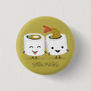 Sushi-Geschwister Button