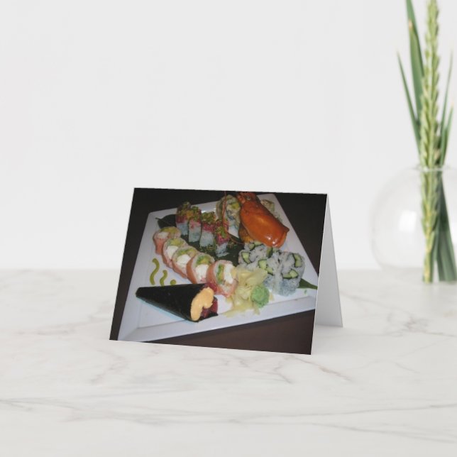 "Sushi-" Gruß-Karte Karte (Vorderseite)
