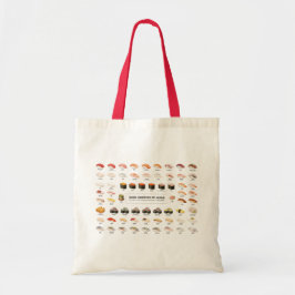 Sushi Guide Tote Bag – Japanese Food Chart Tragetasche
