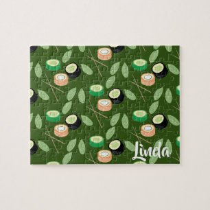 Sushi Gurken Rolls Grünzeug Asiatisches Essen