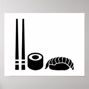 Sushi haftet Sashimi Poster
