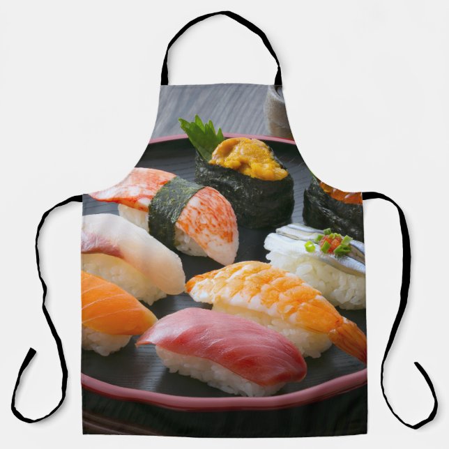 Sushi Harmony Apron – Classic Nigiri Delight Schürze (Vorderseite)