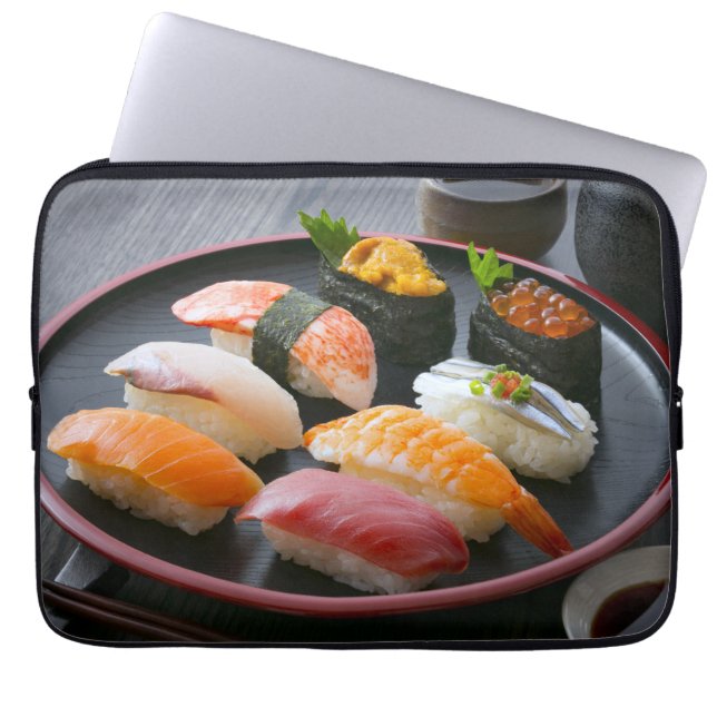 Sushi Harmony – Japanese Nigiri Laptop Sleeve (Vorderseite)