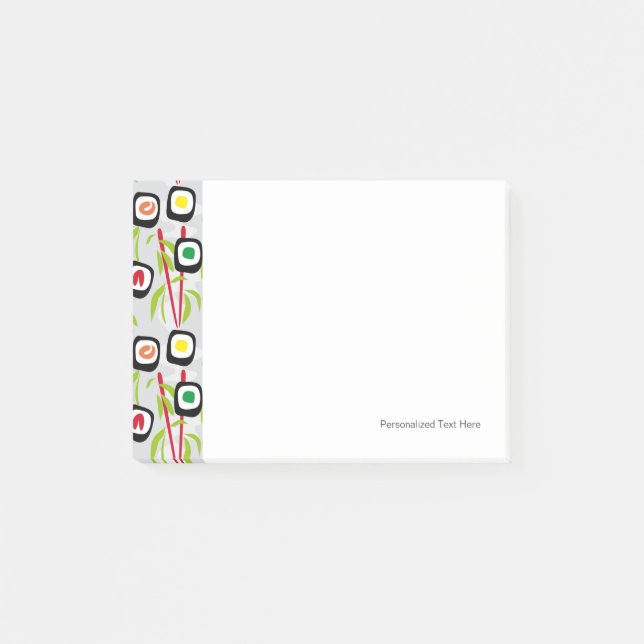 Sushi-Hintergrund Post-it Klebezettel (Vorderseite)