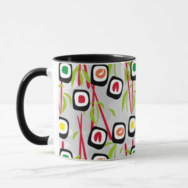 Sushi-Hintergrund Tasse (Links)