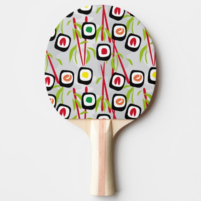 Sushi-Hintergrund Tischtennis Schläger (Vorderseite)