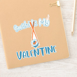 Sushi ist mein Valentin, Sushi Aufkleber