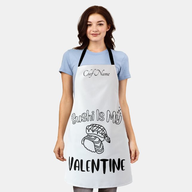 Sushi ist mein Valentin, Sushi Schürze (Getragen)
