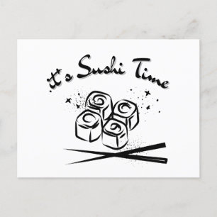 Sushi ist mein Valentine Postkarte