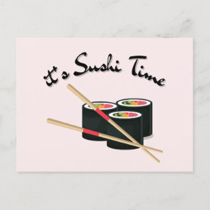 Sushi ist mein Valentine Postkarte