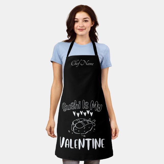 Sushi ist mein Valentine Schürze (Getragen)