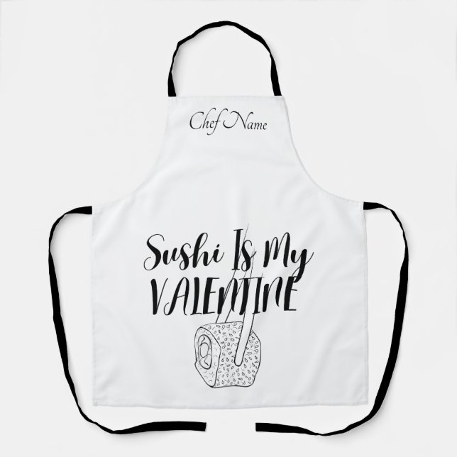 Sushi ist mein Valentine, Sushi Schürze (Vorderseite)