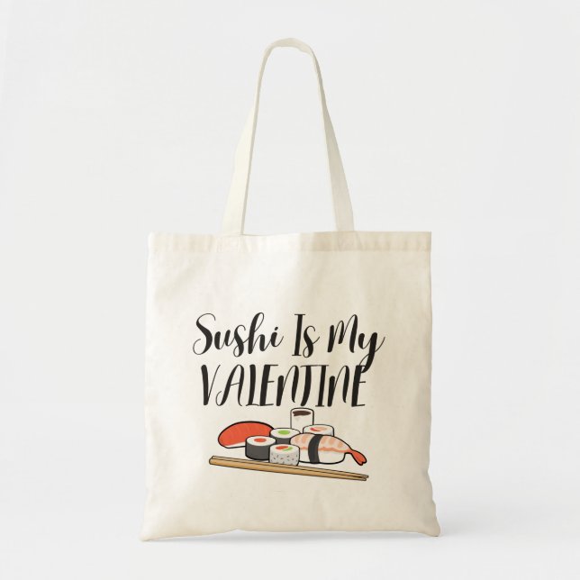 Sushi ist mein Valentine Tragetasche (Vorne)