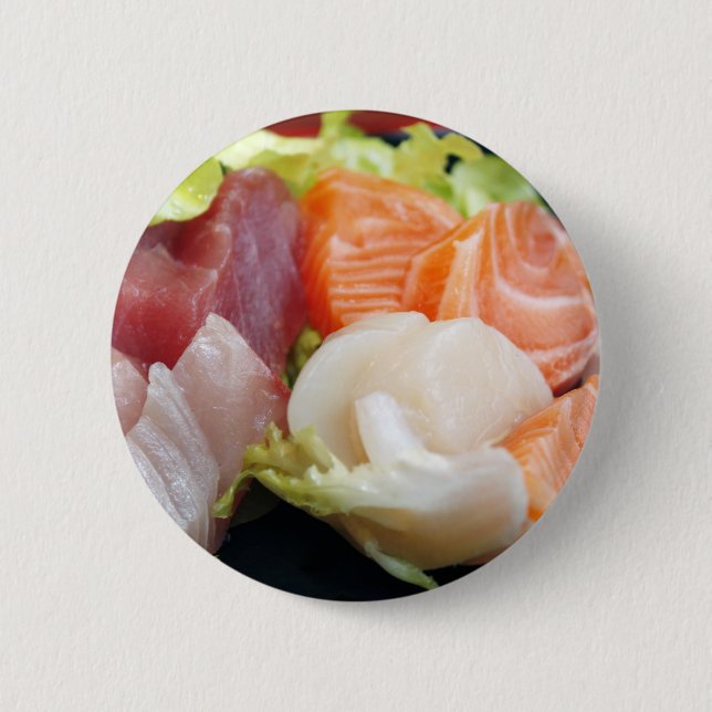 Sushi Japanisch Köstliches asiatisches Food Yummy Button (Vorderseite)