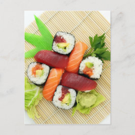 Sushi Japanisch Köstliches asiatisches Food Yummy Postkarte
