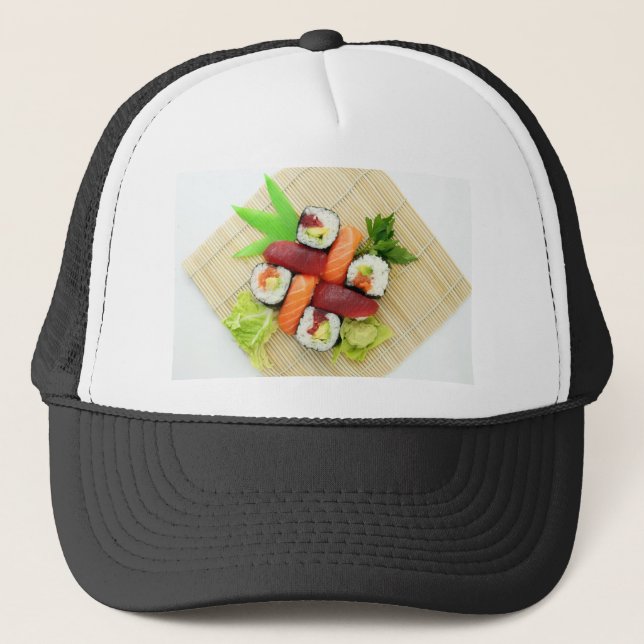 Sushi Japanisch Köstliches asiatisches Food Yummy Truckerkappe (Vorderseite)