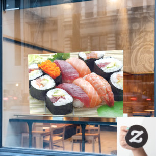Sushi Japanisches Asiatisches Essen Roh Sashimi Fr Fensteraufkleber