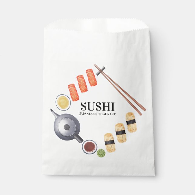 Sushi japanisches Essen Geschenktütchen (Vorderseite)