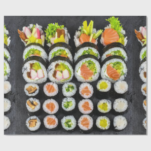 Sushi Japanisches Lebensmittel Muster Geschenkpapier