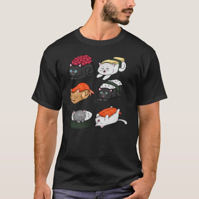 Sushi-Katze T-Shirt (Vorderseite)